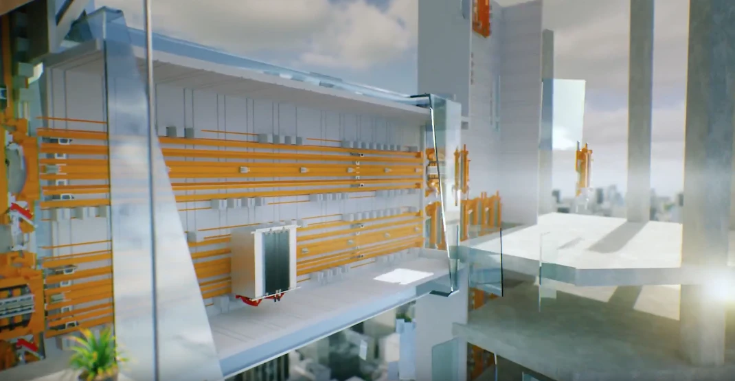 The Multi system can move elevator cabins along a horizontal axis