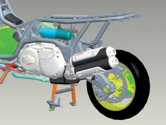 The Gilera GP 800: CAD drawing