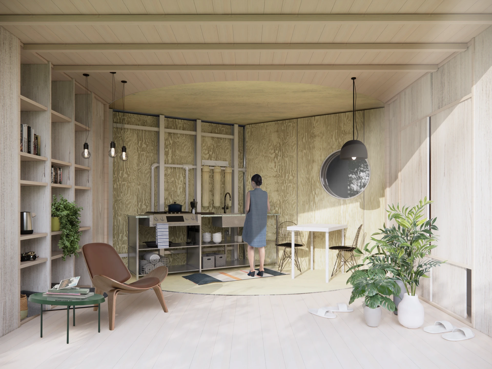 Rotating Room Devination Innovative tiny house with rotating rooms redefines space