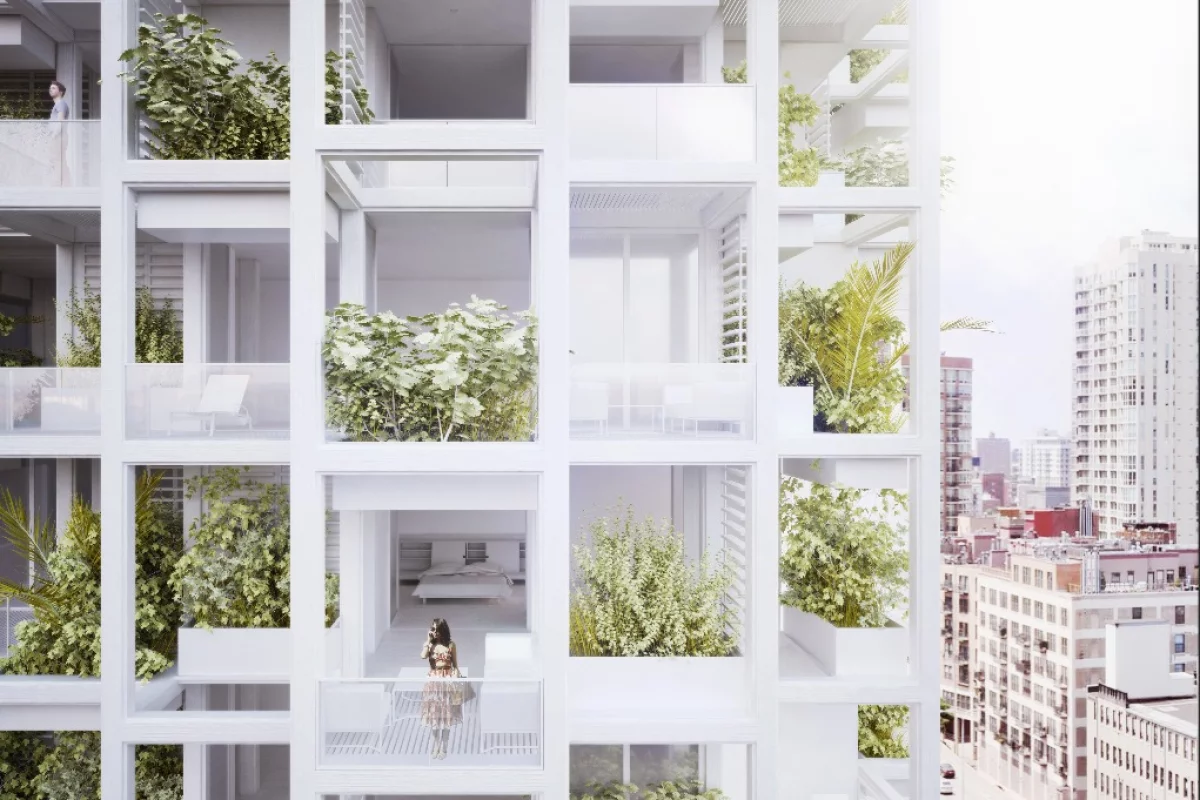 The Vijayawada Garden Estate takes the form of a structural grid