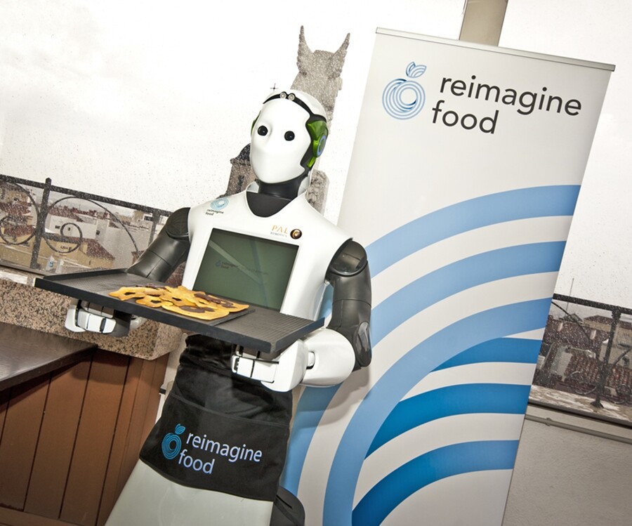 At an announcement event in Madrid, Reimagine Food showed of a REEM robot that can determine consumer foods needs and serve food