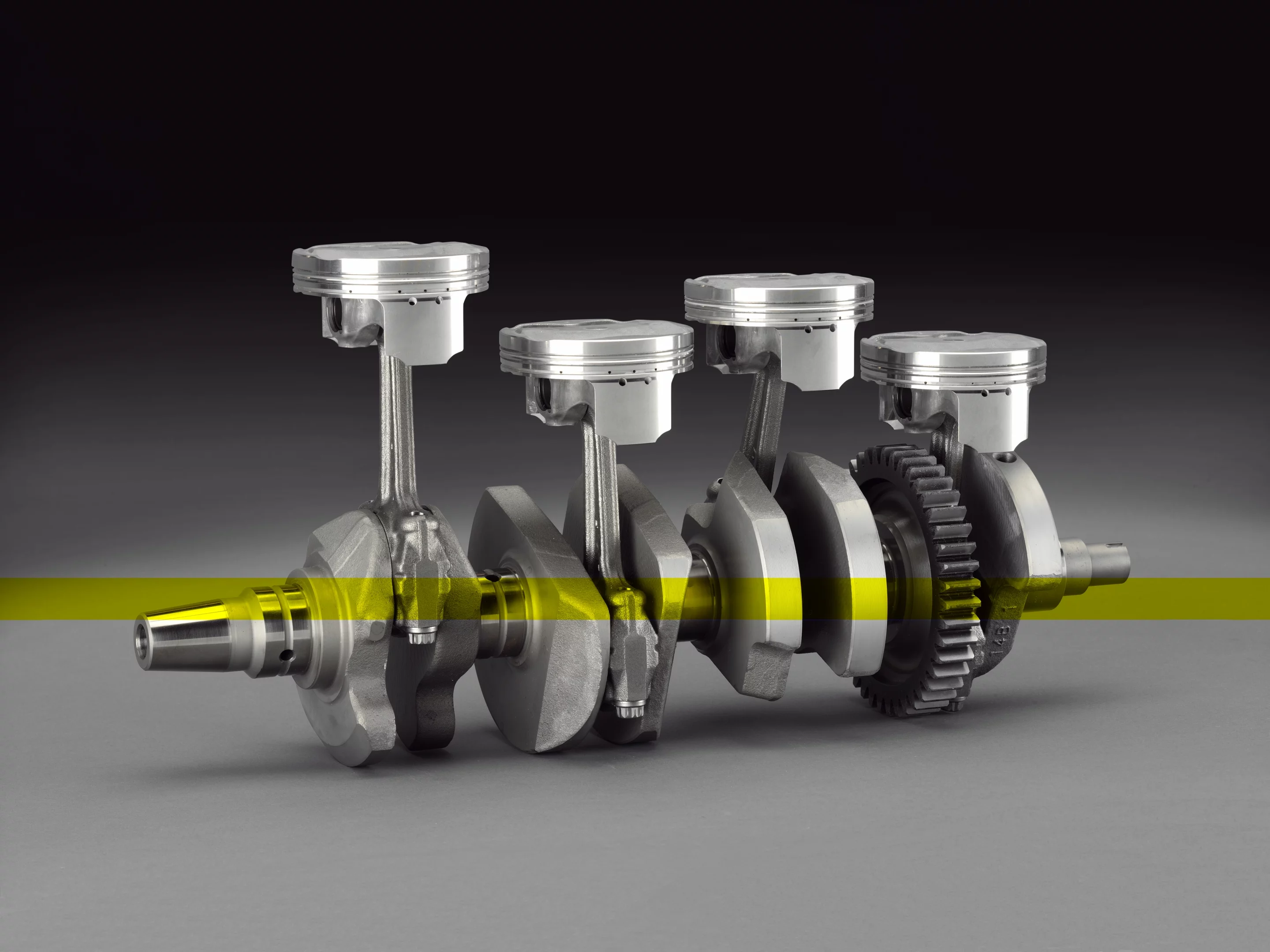 The crossplane crank has been retained