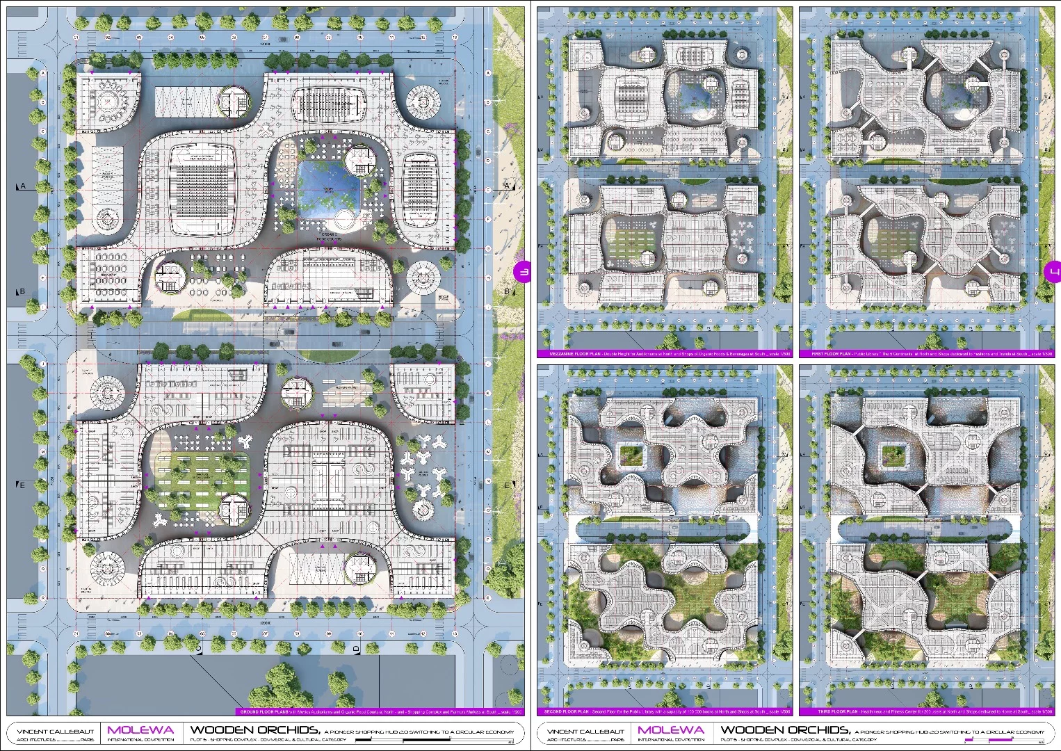 Wooden Orchids comprises twin wooden buildings joined by multiple footbridges