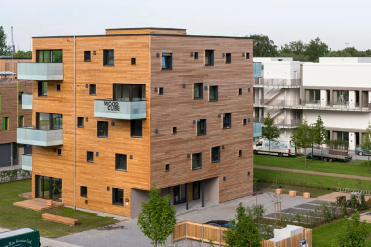 Woodcube is on display at IBA Hamburg until November (Photo: IBA Hamburg)