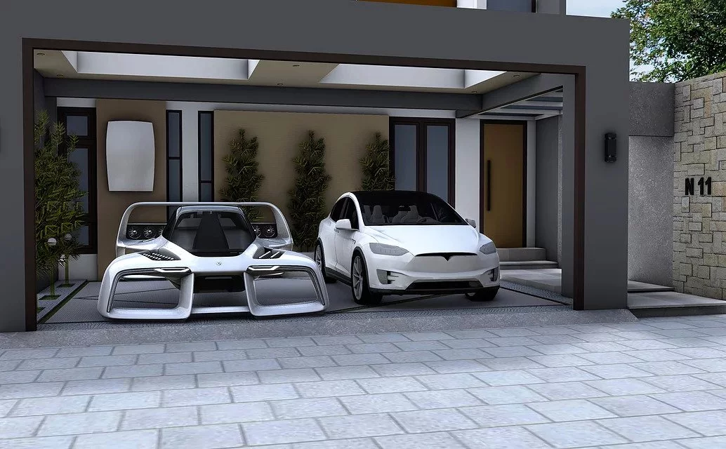 The LEO's hypercar styling and small footprint make it look very comfy in an urban garage