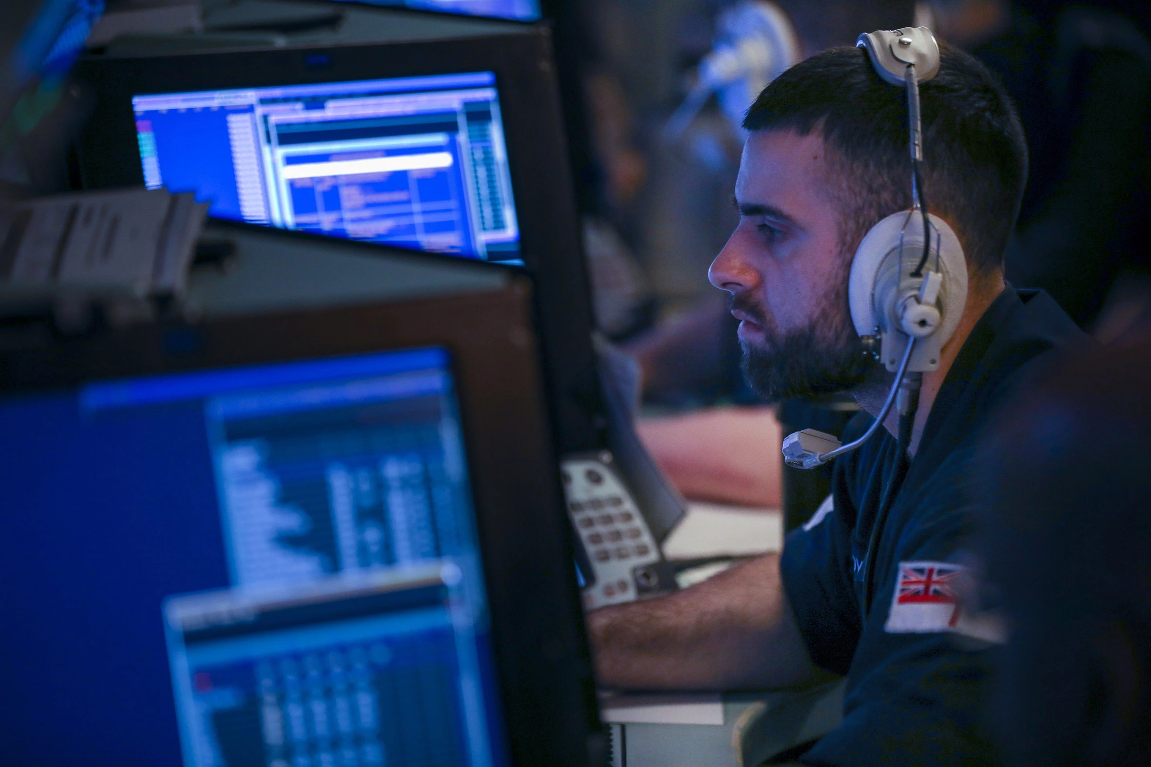 HMS operations room team monitoring air traffic