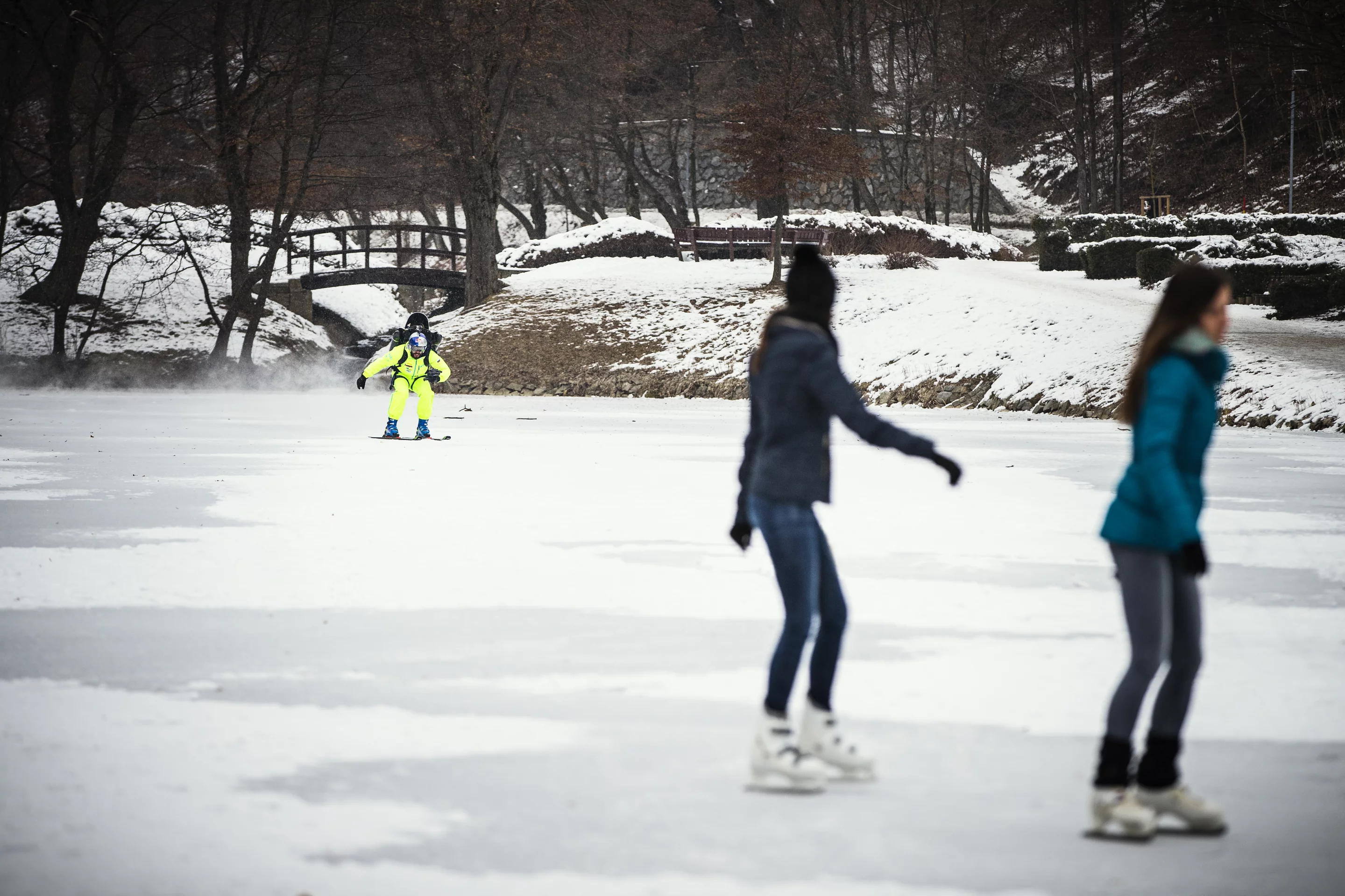Over the ice