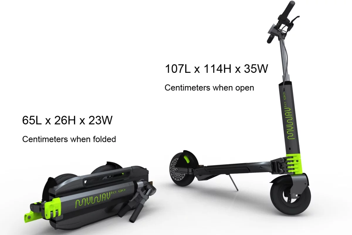 The MyWay Compact folded and unfolded