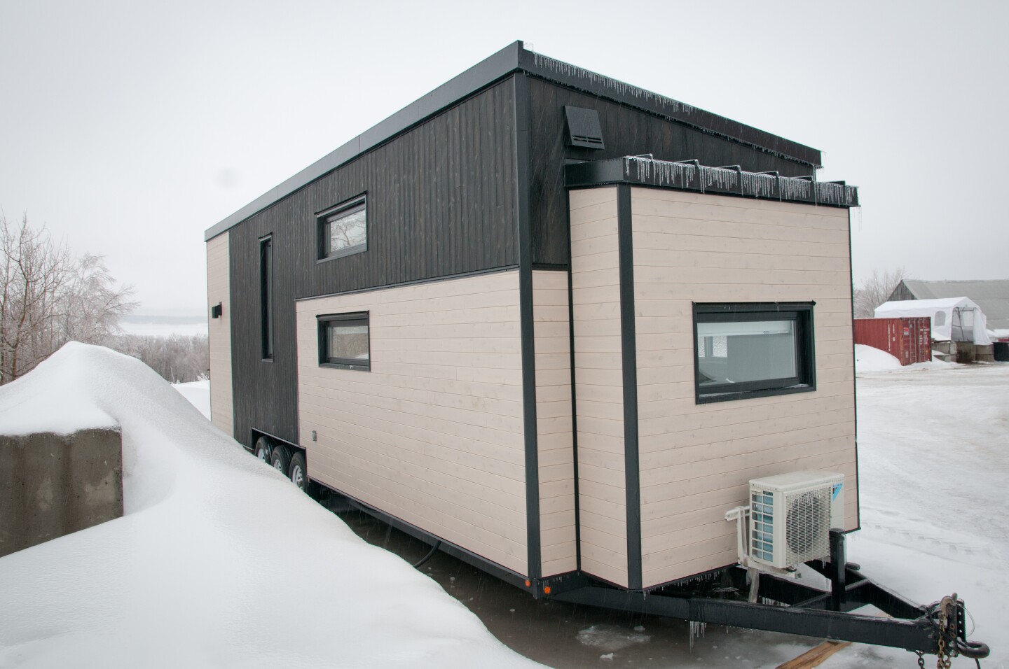 Cold weatherready tiny house is fit for a family of four