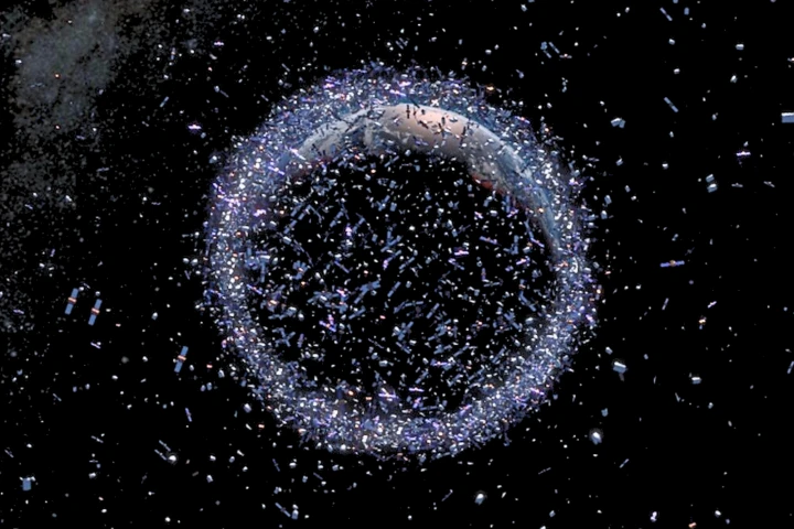 graphic of satellites in earth's orbit