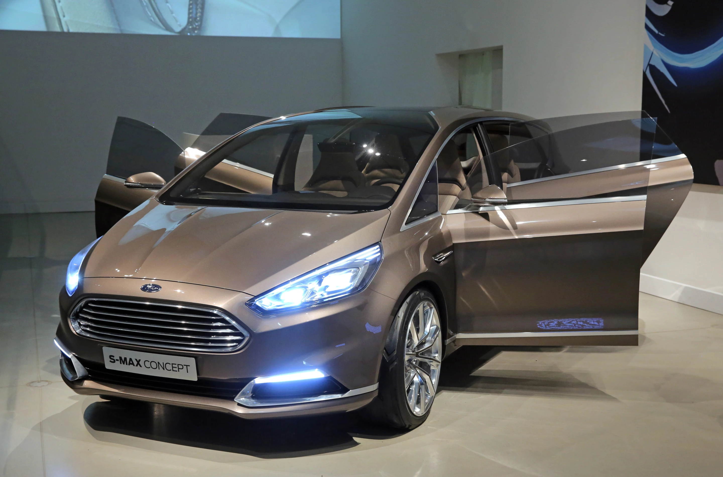 The Ford S-Max Concept unveiling to the media with doors open