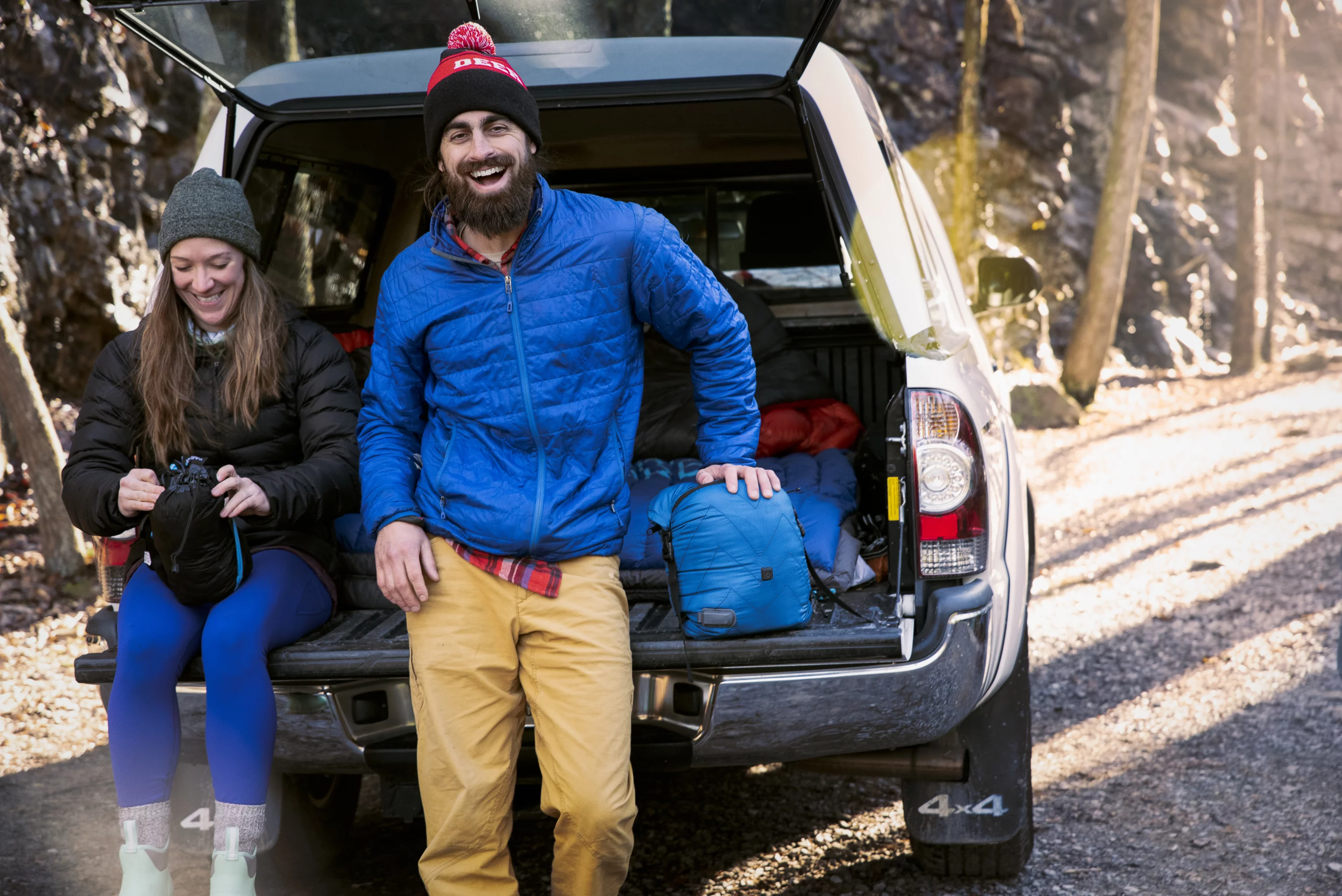 The Hot Pocket can act as a stuff sack that can accommodate your sleeping bag and heat it up ahead of time