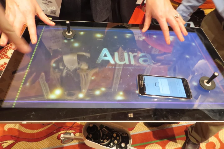 Aura connects to an Android phone via NFC