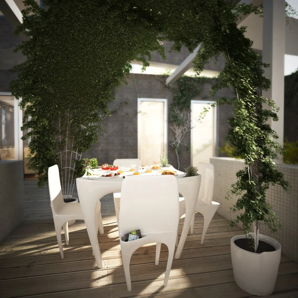 "Bye bye wind" garden table