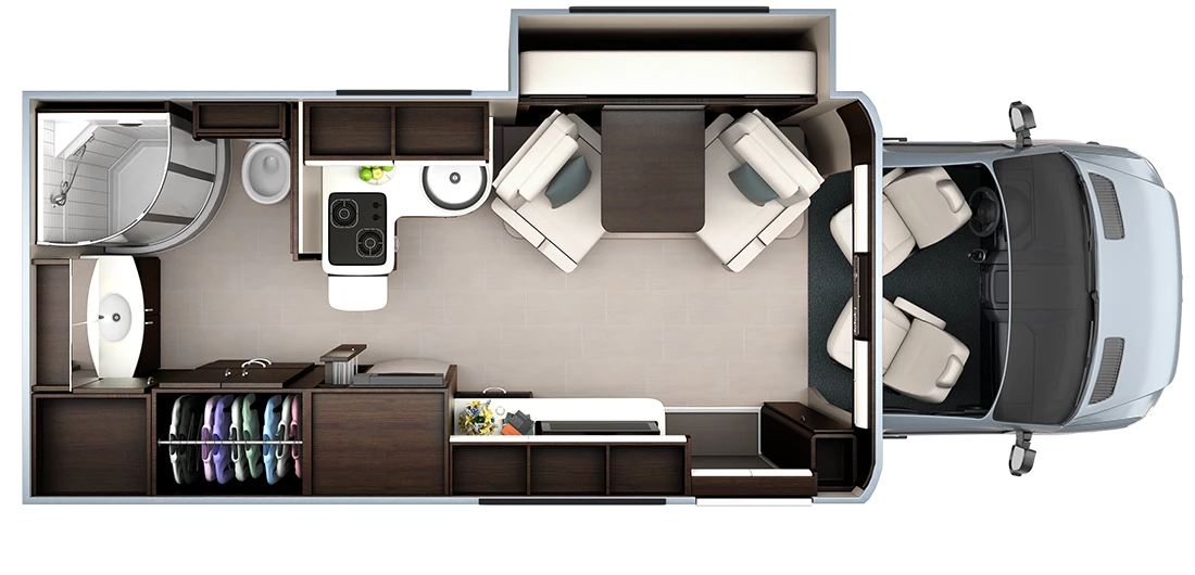 Floor plan for the U24MB with Leisure Lounge Plus