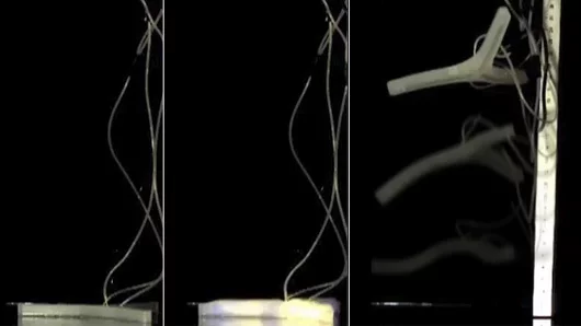 Harvard's soft-bodied robot jumps up to 30 times its own height using internal gas explosions