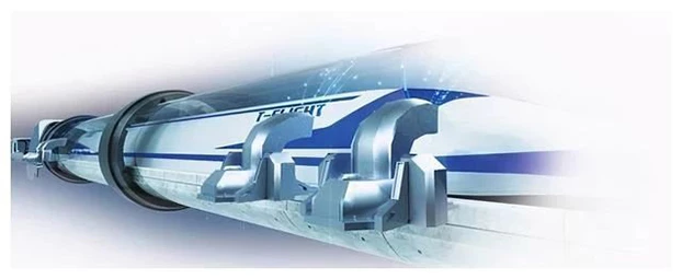 T-Flight maglev artist rendering of what the train could look like in the vacuum tube