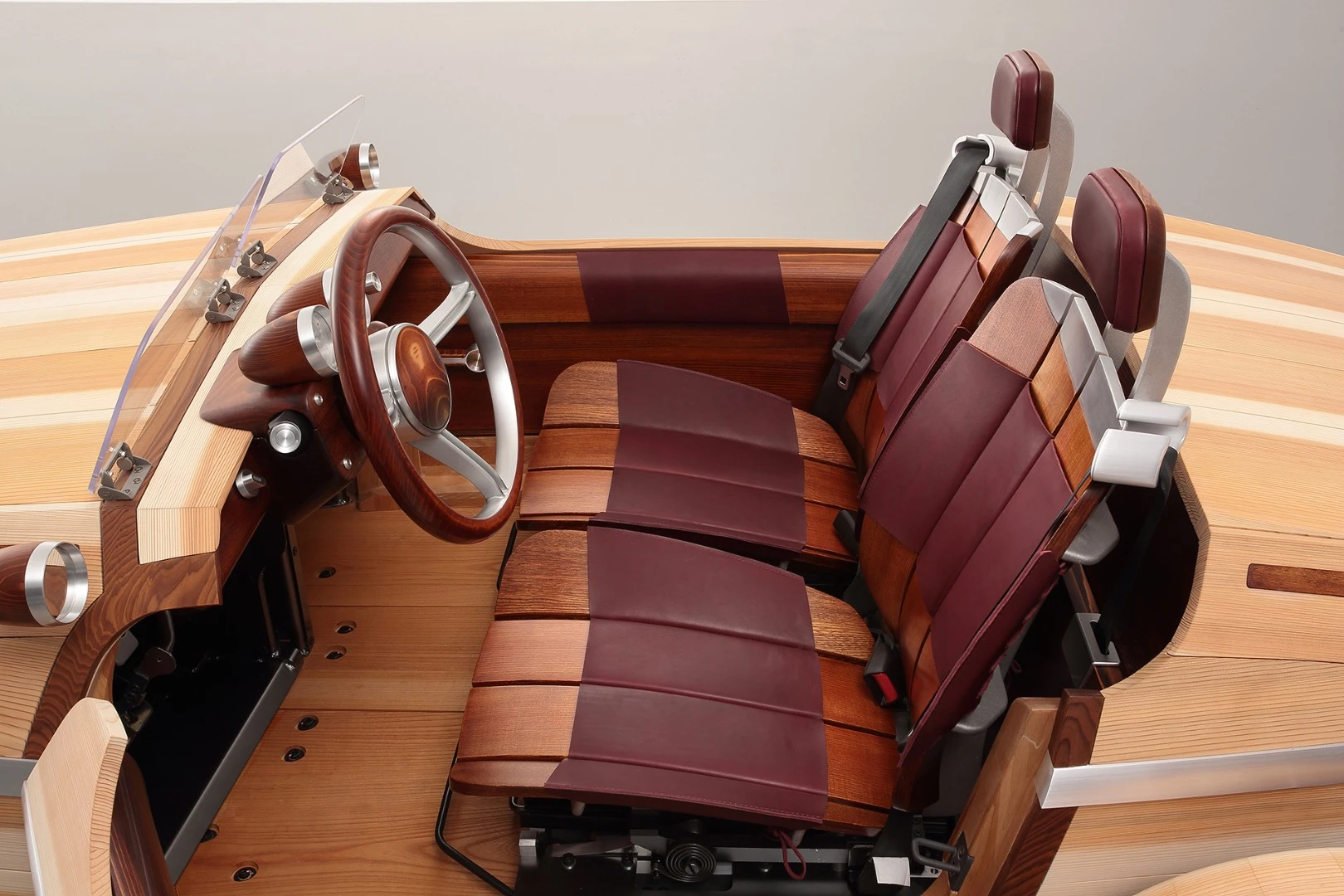 Even the seats are made of wood