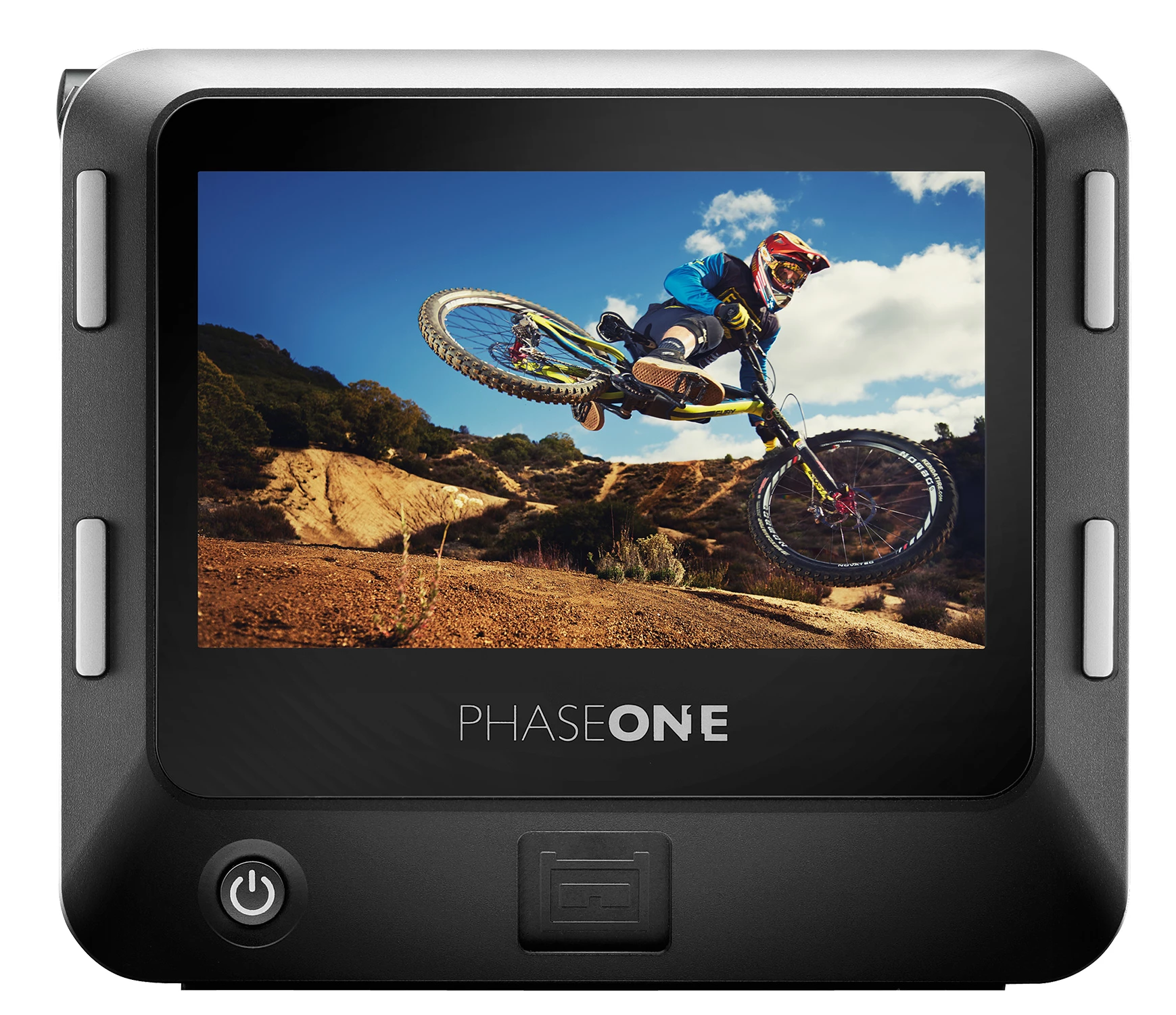 There's a 3.2-inch touchscreen on the rear of the Phase One IQ250 digital back