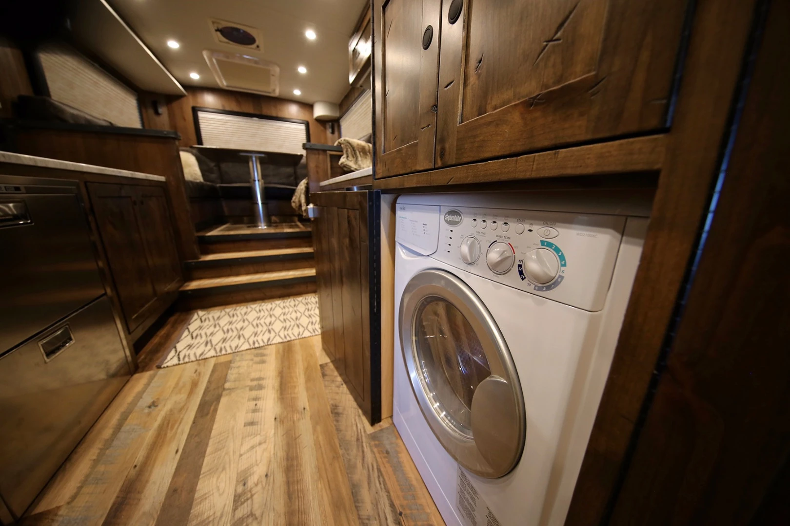 EarthRoamer joins other expedition vehicle companies like Action Mobil and Unicat in offering a features package that includes a washer/dryer - because who wants to spend time hand-washing clothes on an expedition?