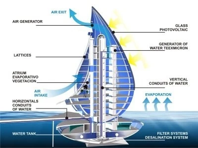 The mechanics of the Water Building resort