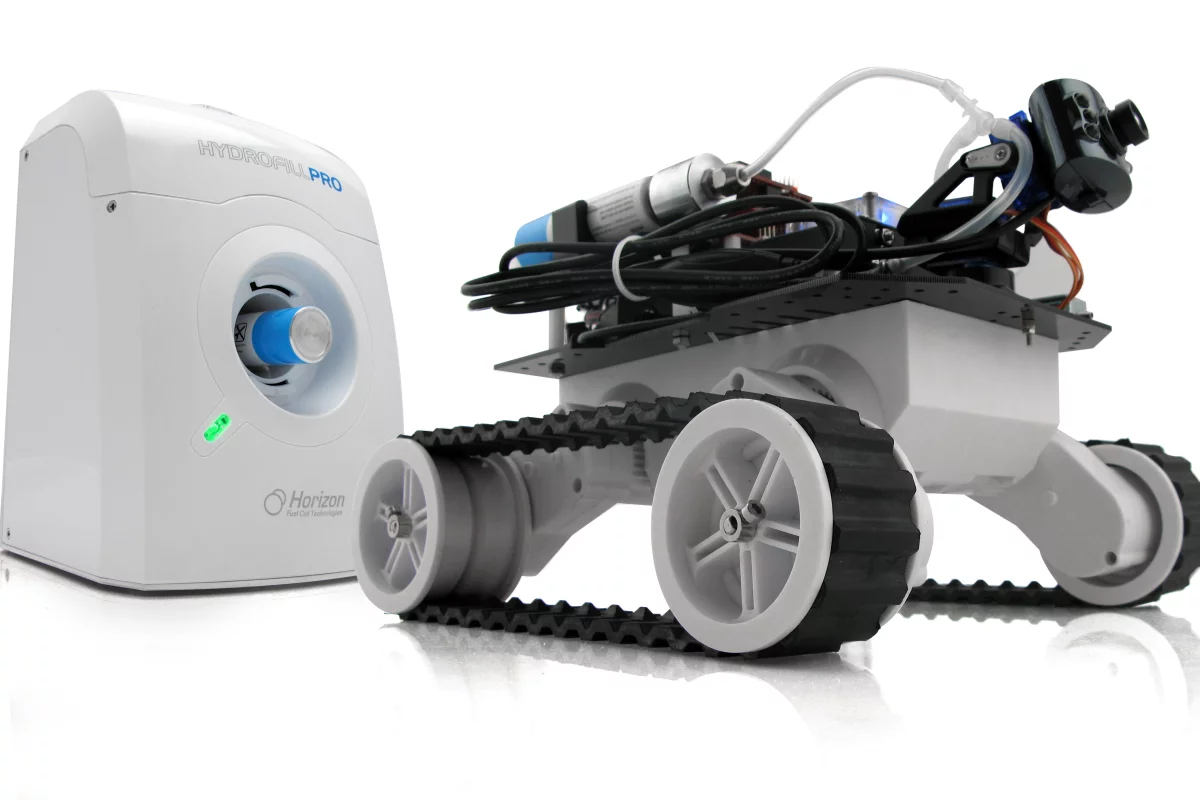 Horizon Fuel Cell Technologies has unveiled its H-ROVER – a camera-equipped, fuel cell-powered, remote-control tracked model vehicle