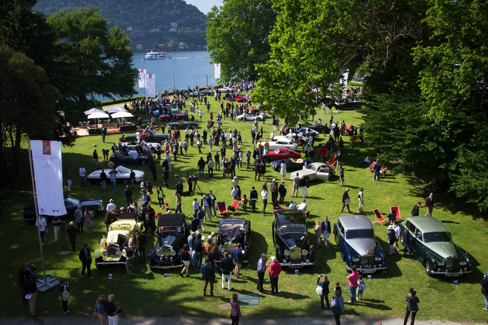 The gorgeous setting at Concorso d’Eleganza Villa d’Este always has Lake Como in the background