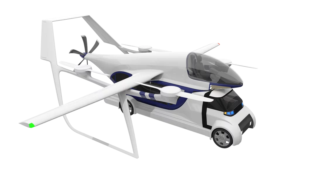 Terrafugia says its TF-2 would be able to drop off a pod full of passengers and be lifting off with another within two minutes