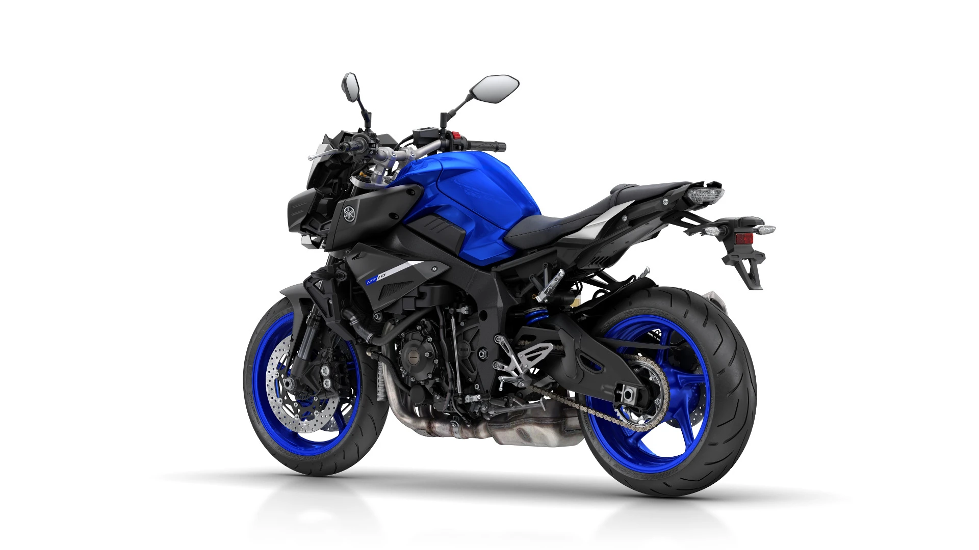 The Yamaha MT-10 in Race Blu color