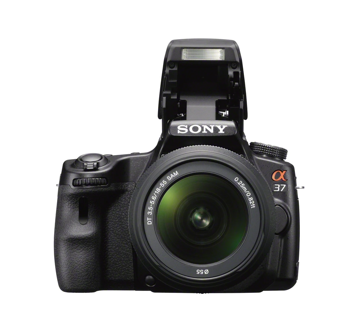 There's a built-in pop up flash with the option to add an external unit via the hot shoe mount