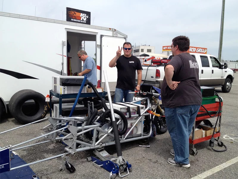 The Lawless Electric Rocket ready for its new rear tire