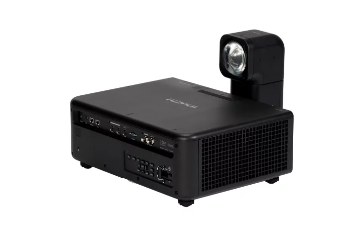 Fujifilm describes the ZUH12000 as "an interchangeable‑lens projector that supports high‑definition 4K projection and delivers a maximum brightness of 12,000 lumens"
