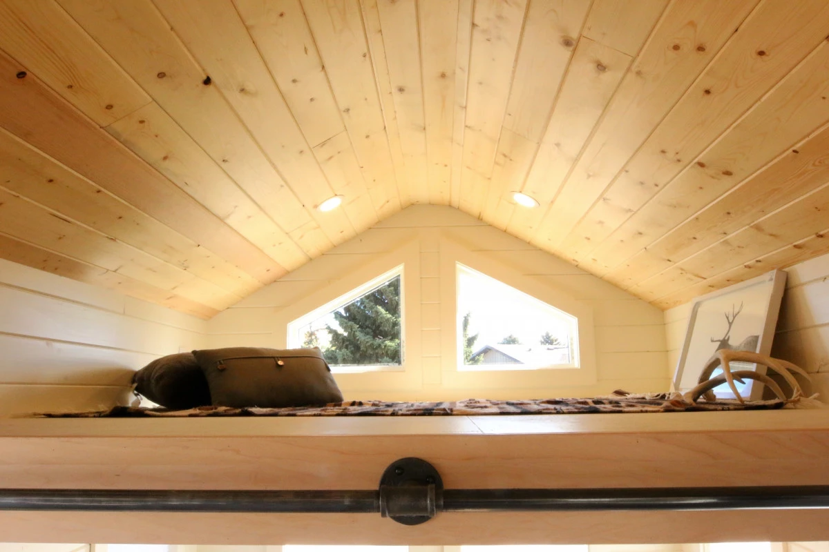 The Innisfree Anarres' second bedroom is reached by removable ladder and fits a double bed