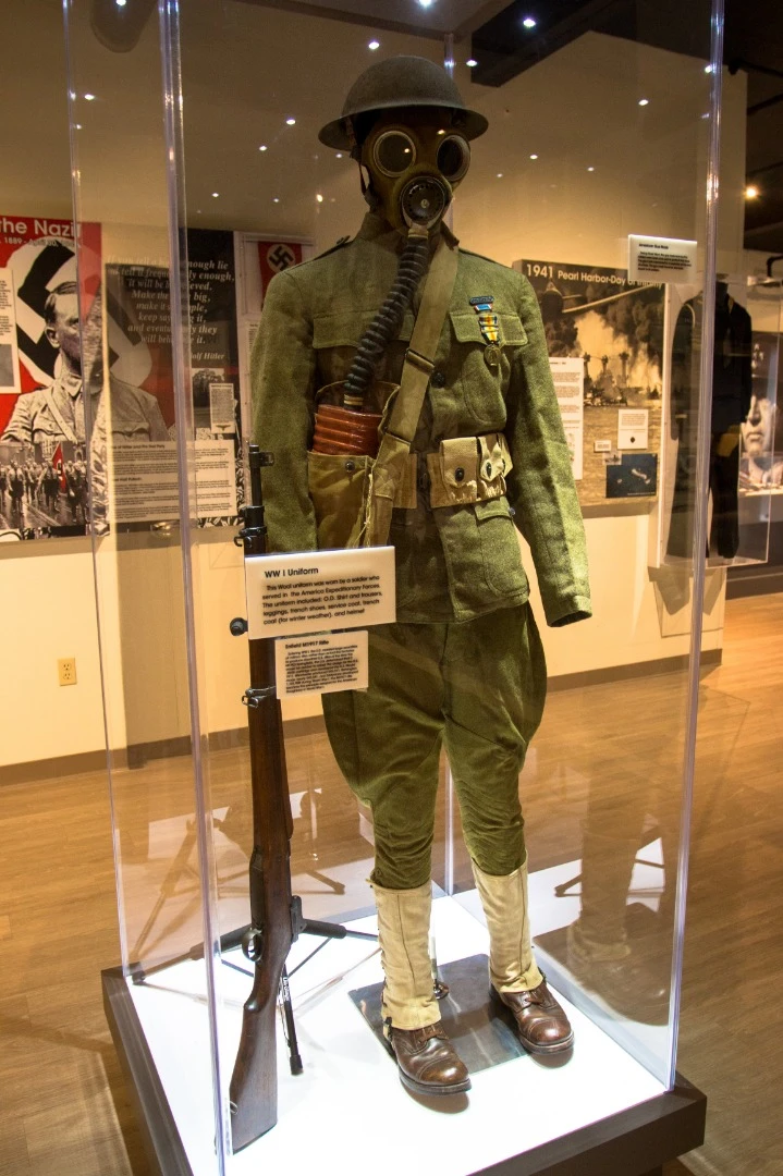American Expeditionary Forces uniform, complete with an Enfield M1917 rifle