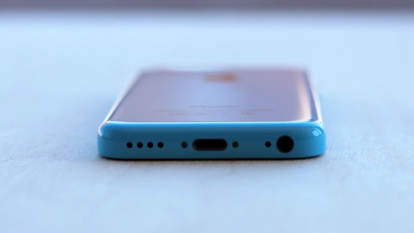 The iPhone 5c is a little thicker than the 5s, at 9 mm