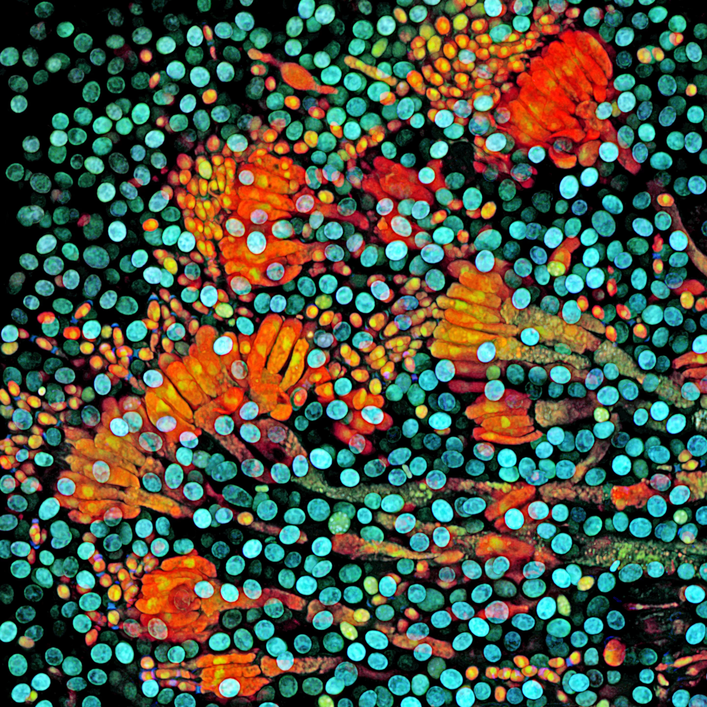 Honorable Mention. Penicillium mold spores