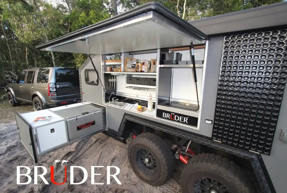 The Bruder EXP-6 kitchen area