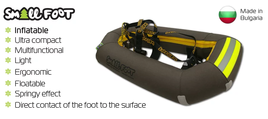 A detachable crampon provides grip on slick, hardpacked snow and ice