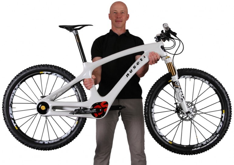 The Nuseti sealed-drive mountain bike, with inventor Gregory Zielinski