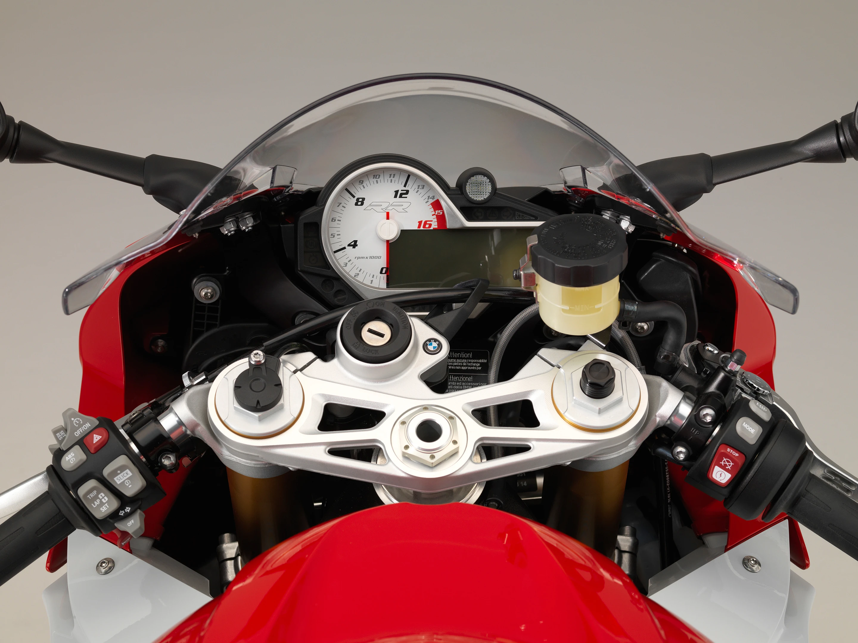 The 2015 BMW S1000RR dash view