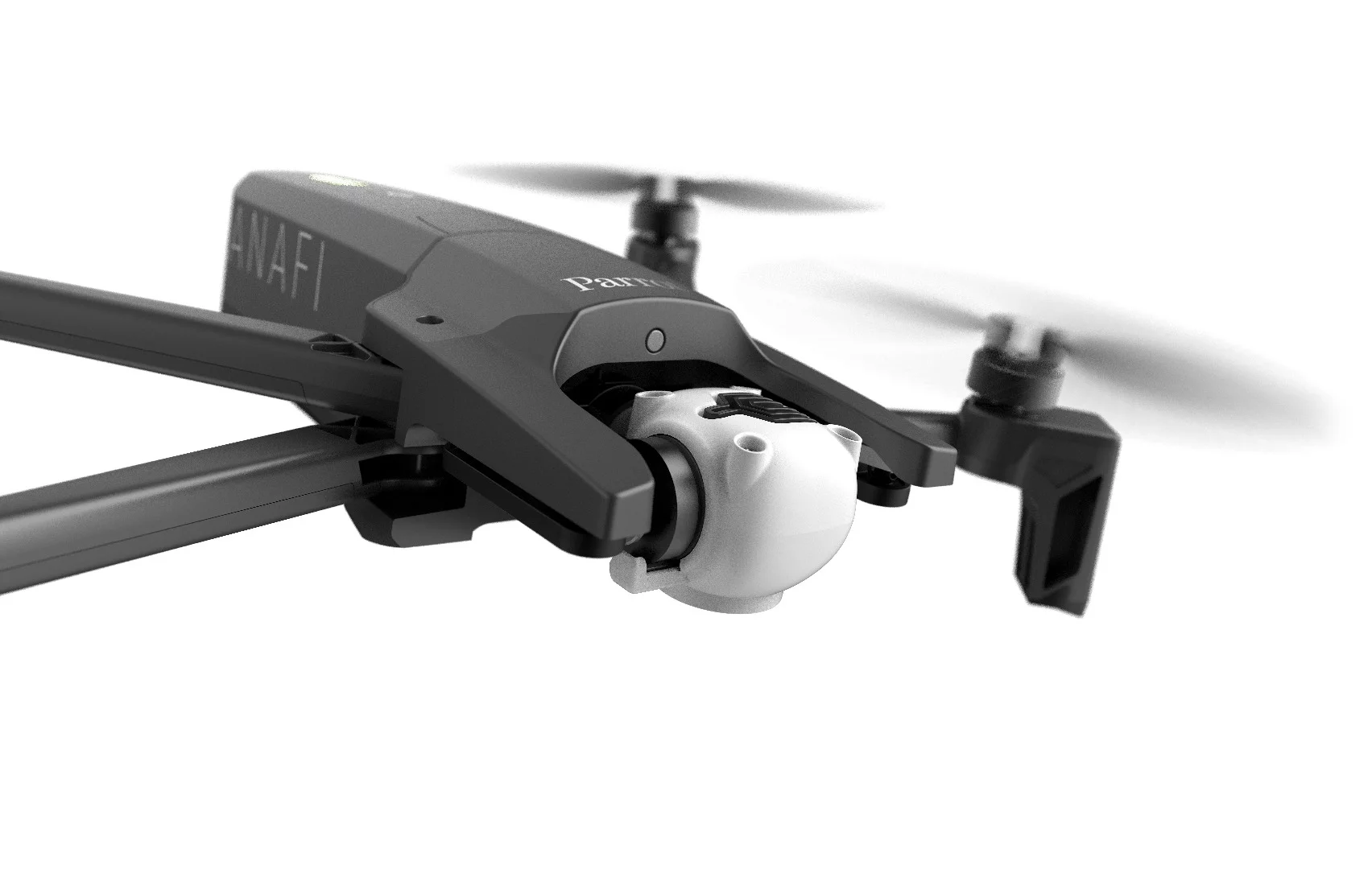 The camera mounted to the gimbal of the Anafi drone can tilt down by 90 degrees