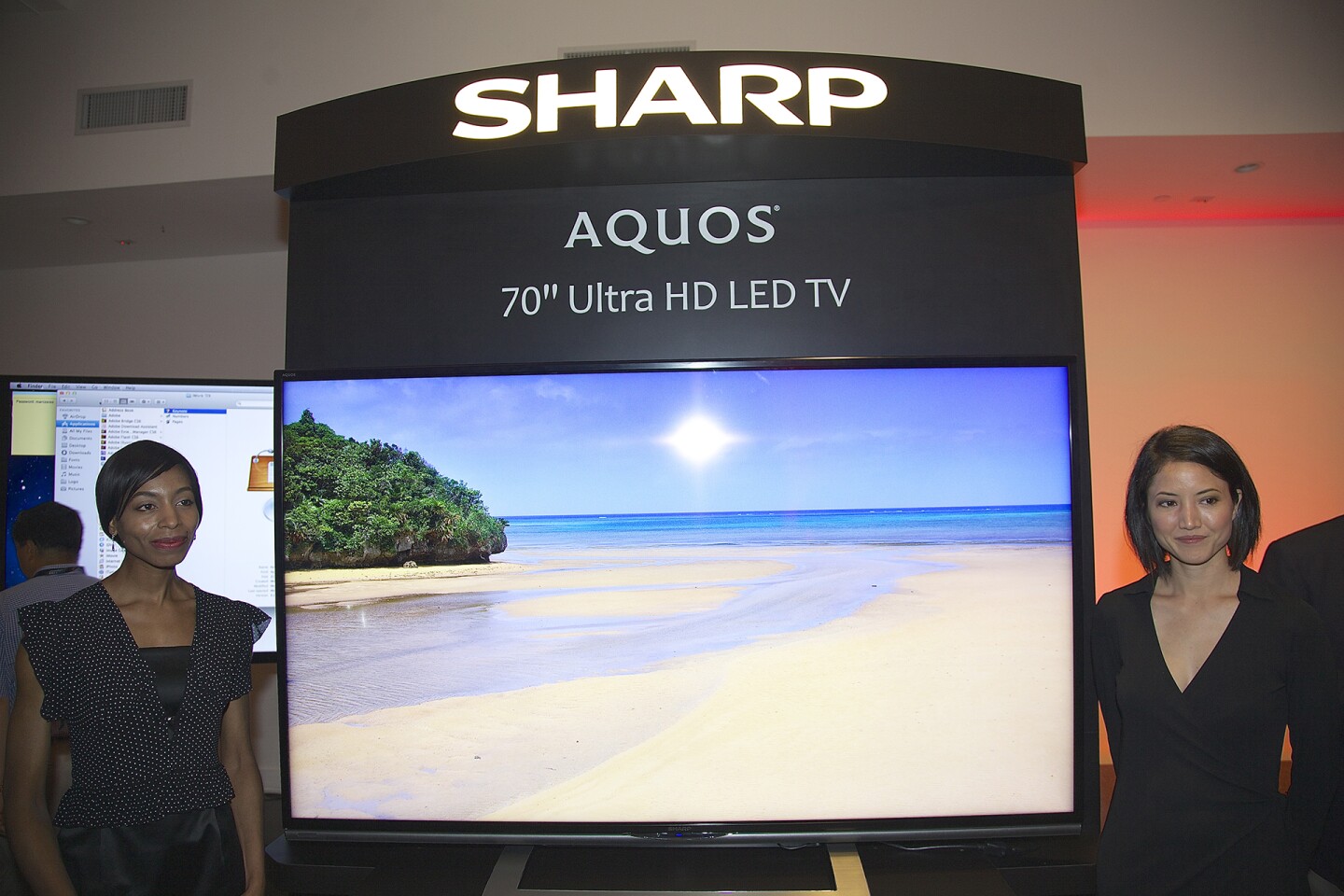 Sharp AQUOS Ultra HD LED TV at the unveiling in New York