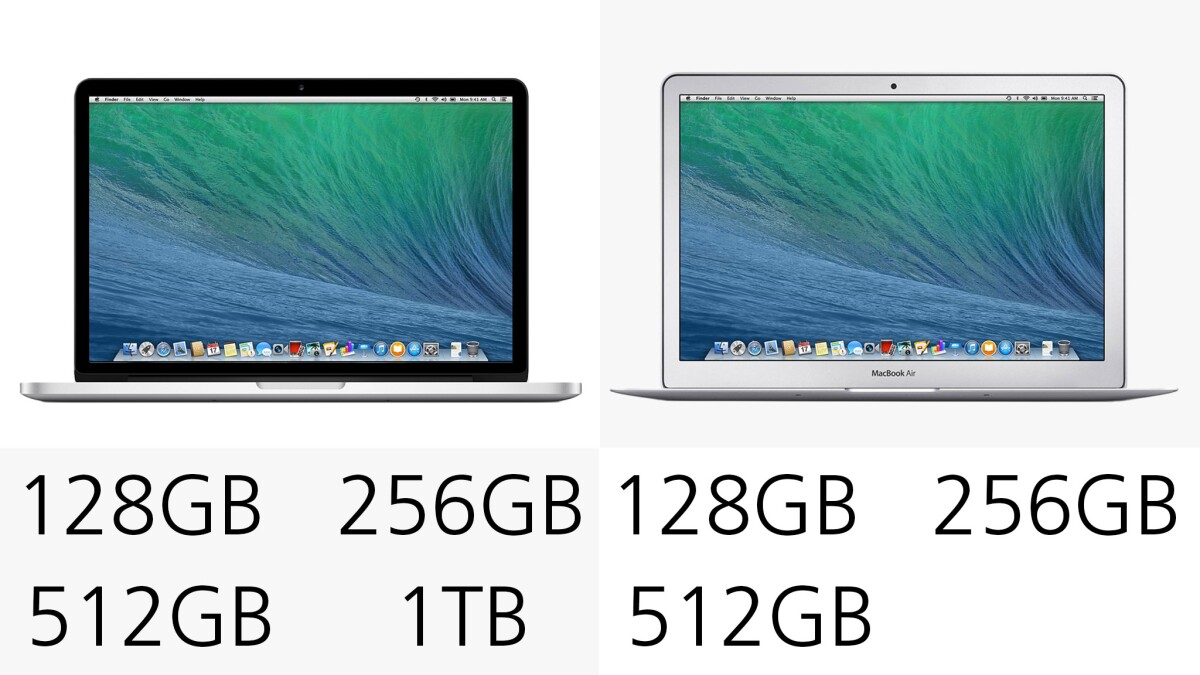 Storage tiers (the highest for each is a built-to-order configuration)