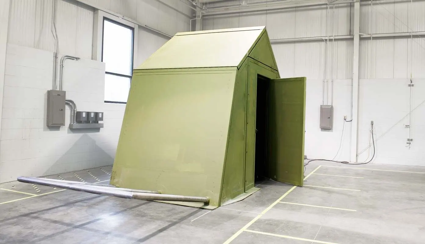 A new type of rigid military shelter developed at the University of Notre Dame is said to cut energy use in the field by 70 percent