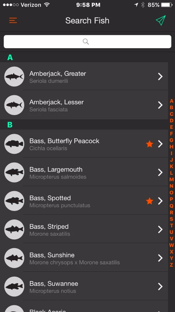 A search function allows fishers to use FishVerify to look up where they can catch certain types of fish, or see what's in the area