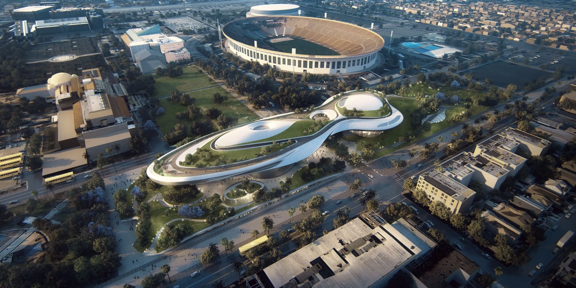 MAD Architects has created two new concepts for the Lucas Museum of Narrative Art, both of which would be based in California