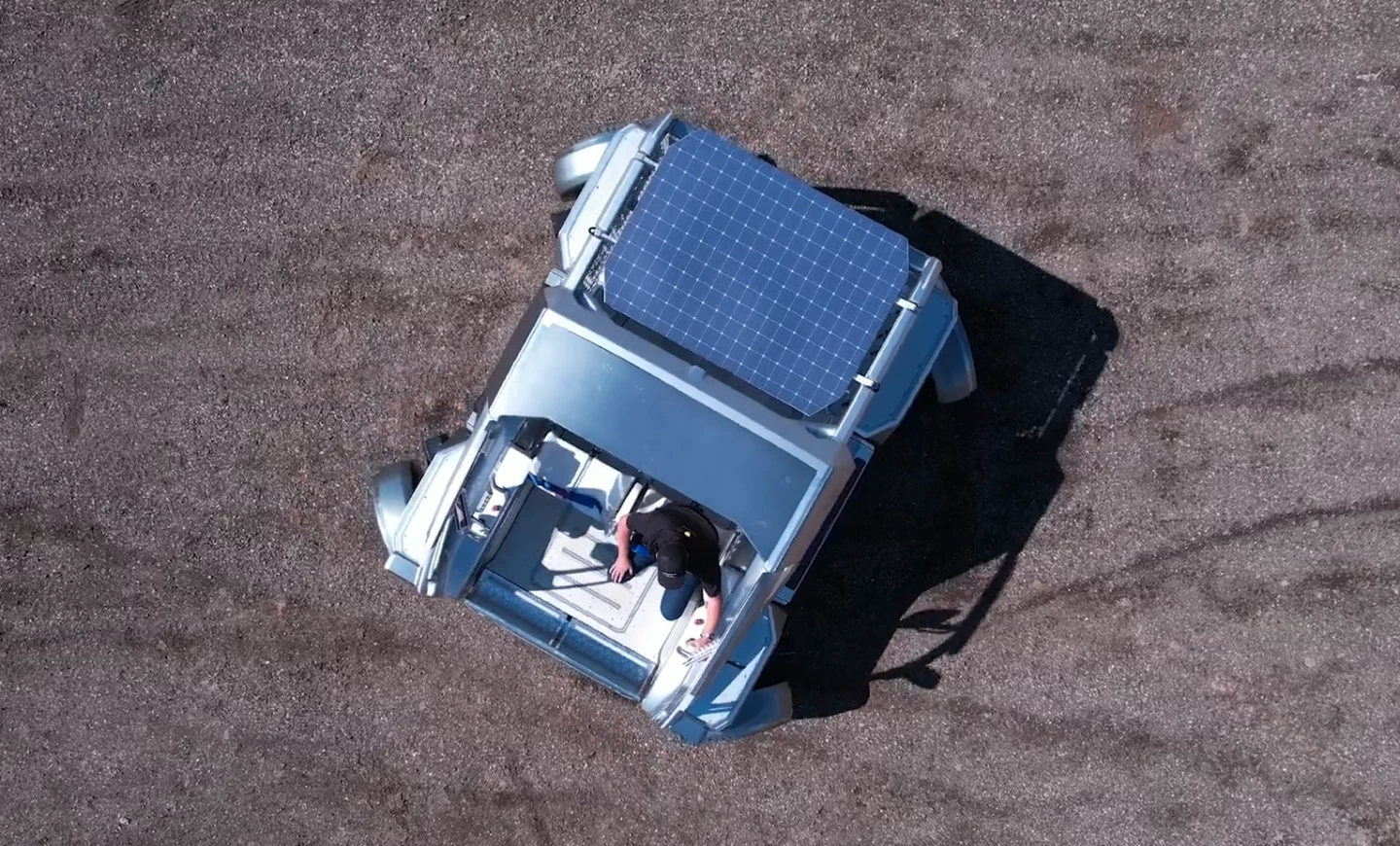 With four individually powered and steerable wheels, the Lunar Outpost LTV will be capable of Crab Walking and zero-point turning