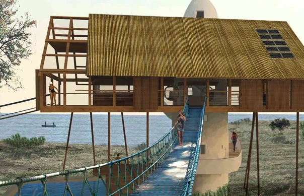 The retreat in Kenya has been designed to cater for up to three families and will incorporate adjoining swing bridges
