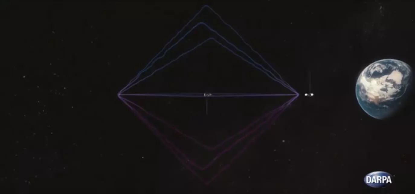 The DARPA RSV orbiting a target satellite