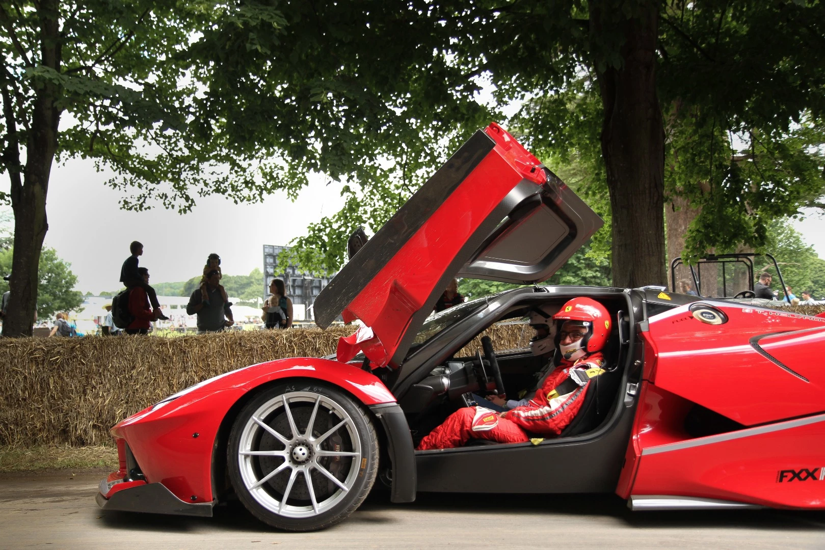 We'd love to open this door and get behind the wheel of a Ferrari FXX K